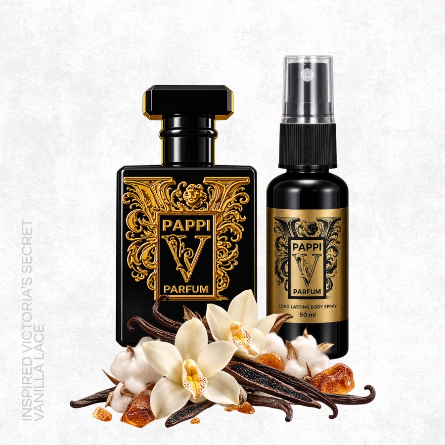 Pappi Vanilla Lace Parfum and Elixir with vanilla, cotton flower and amber